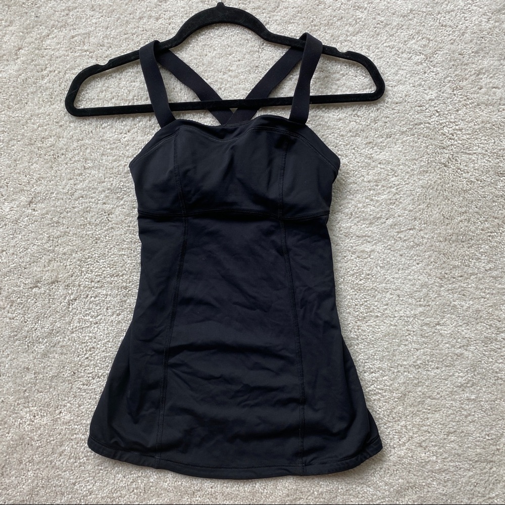 Lululemon 🍋 Crisscross Back Black Bra Tank